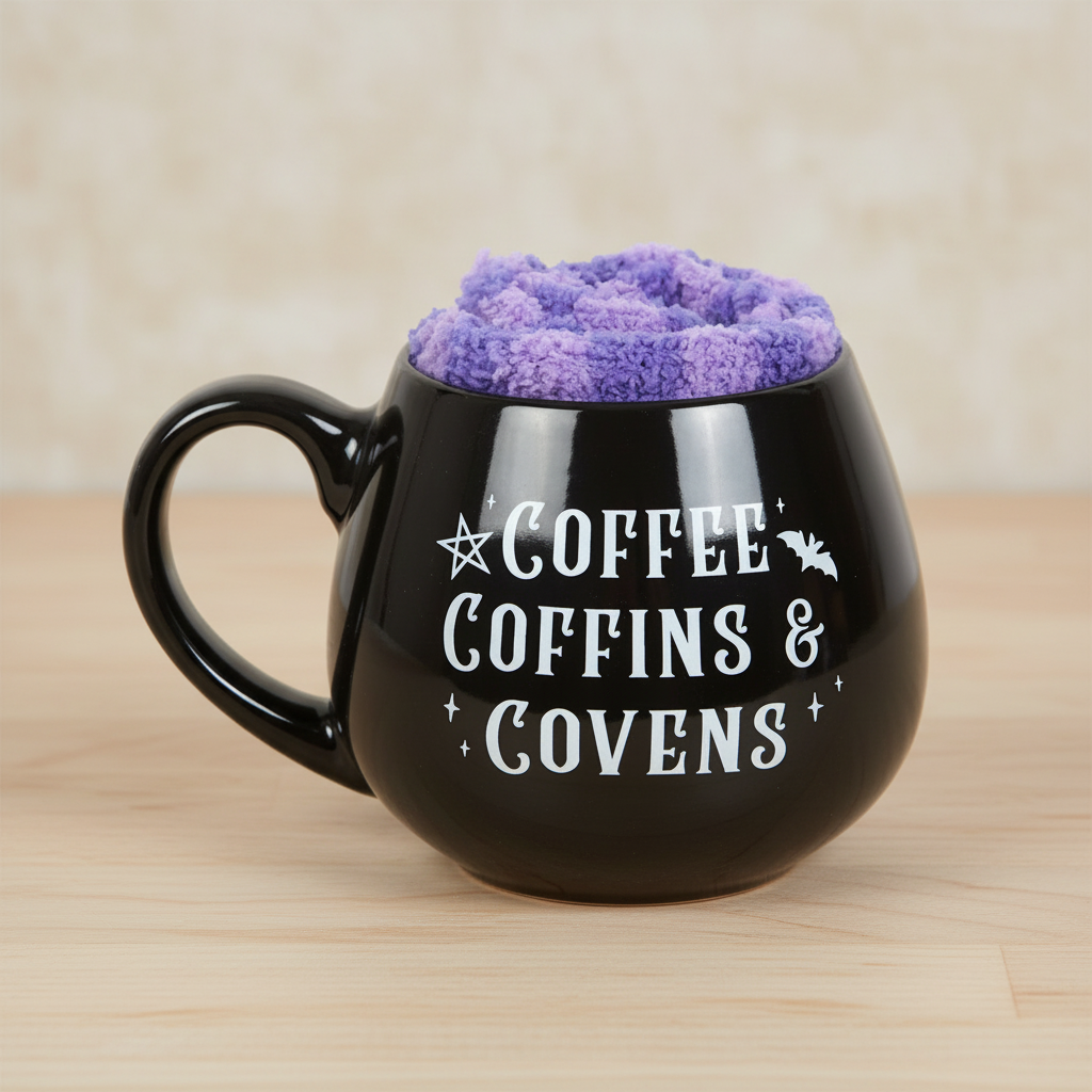 Coffee, Coffins & Covens Mug and Socks Set