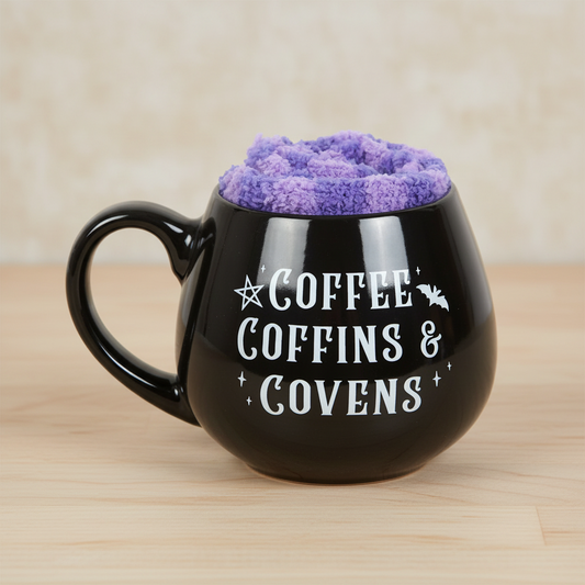 Coffee, Coffins & Covens Mug and Socks Set