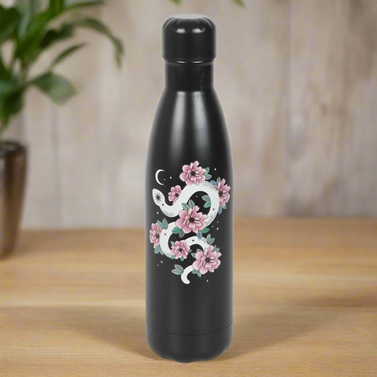 Floral Snake Metal Water Bottle
