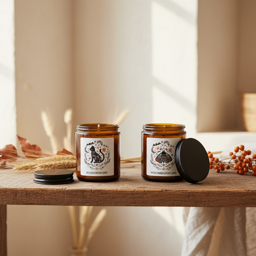 Frightful Folk Set of 3 Scented Candles | Autumn Halloween Candle Gift Set