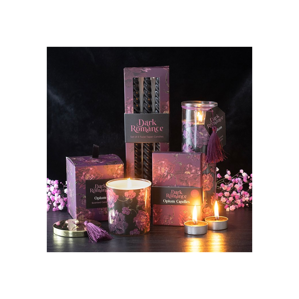Set of 6 Dark Romance Opium Tealight Candles