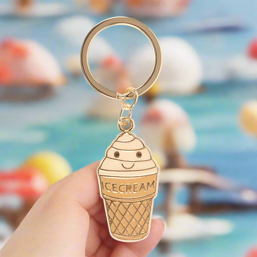 Ice Cream Cone Keyring