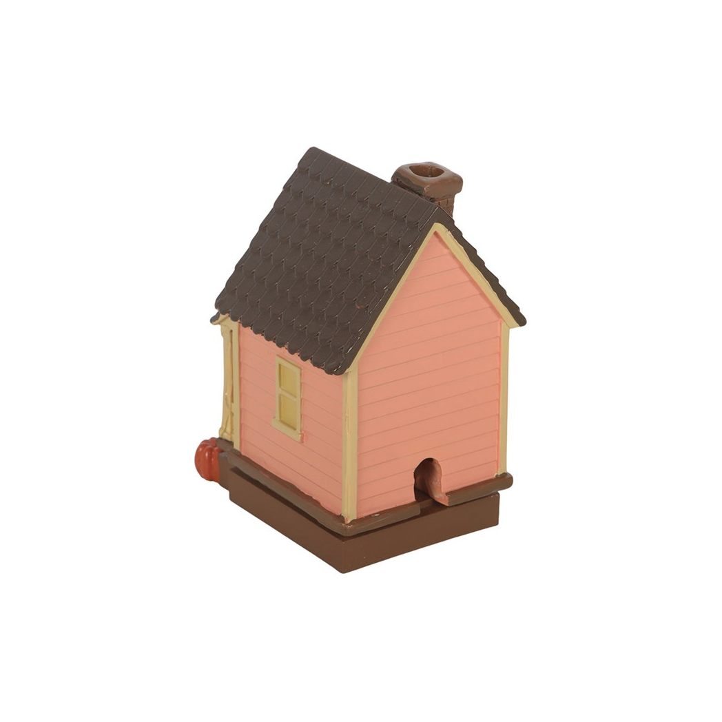 Pink House Incense Cone Burner with Pumpkins