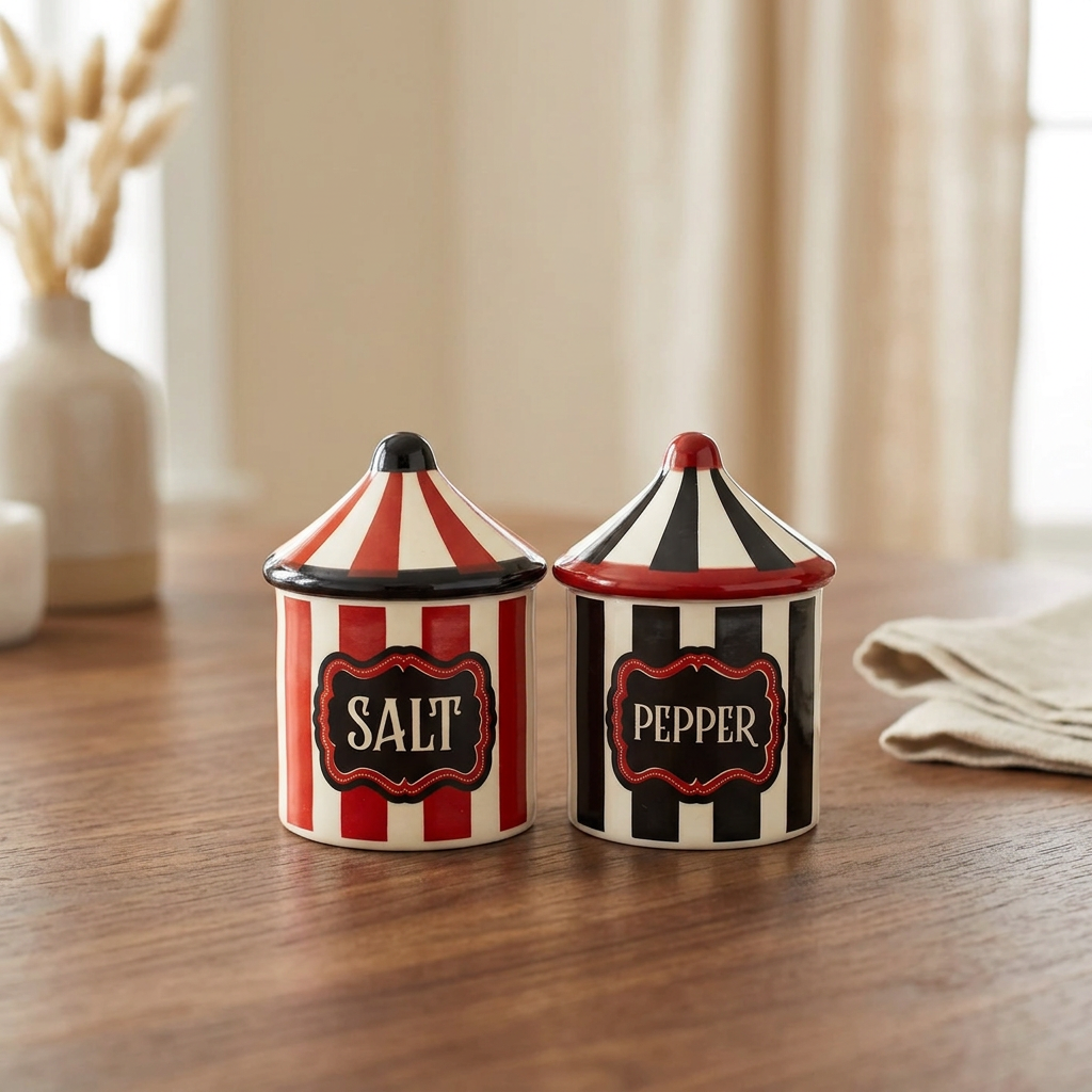 Circus Tent Salt and Pepper Shakers