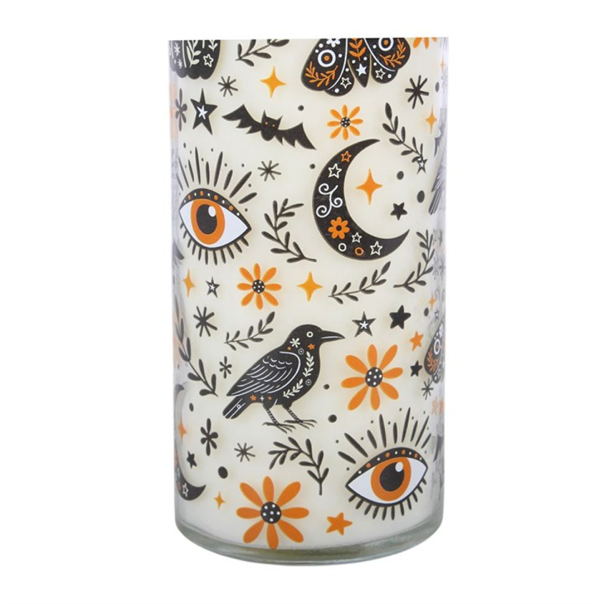 Frightful Folk Print Toasted Pumpkin Scented Tube Candle