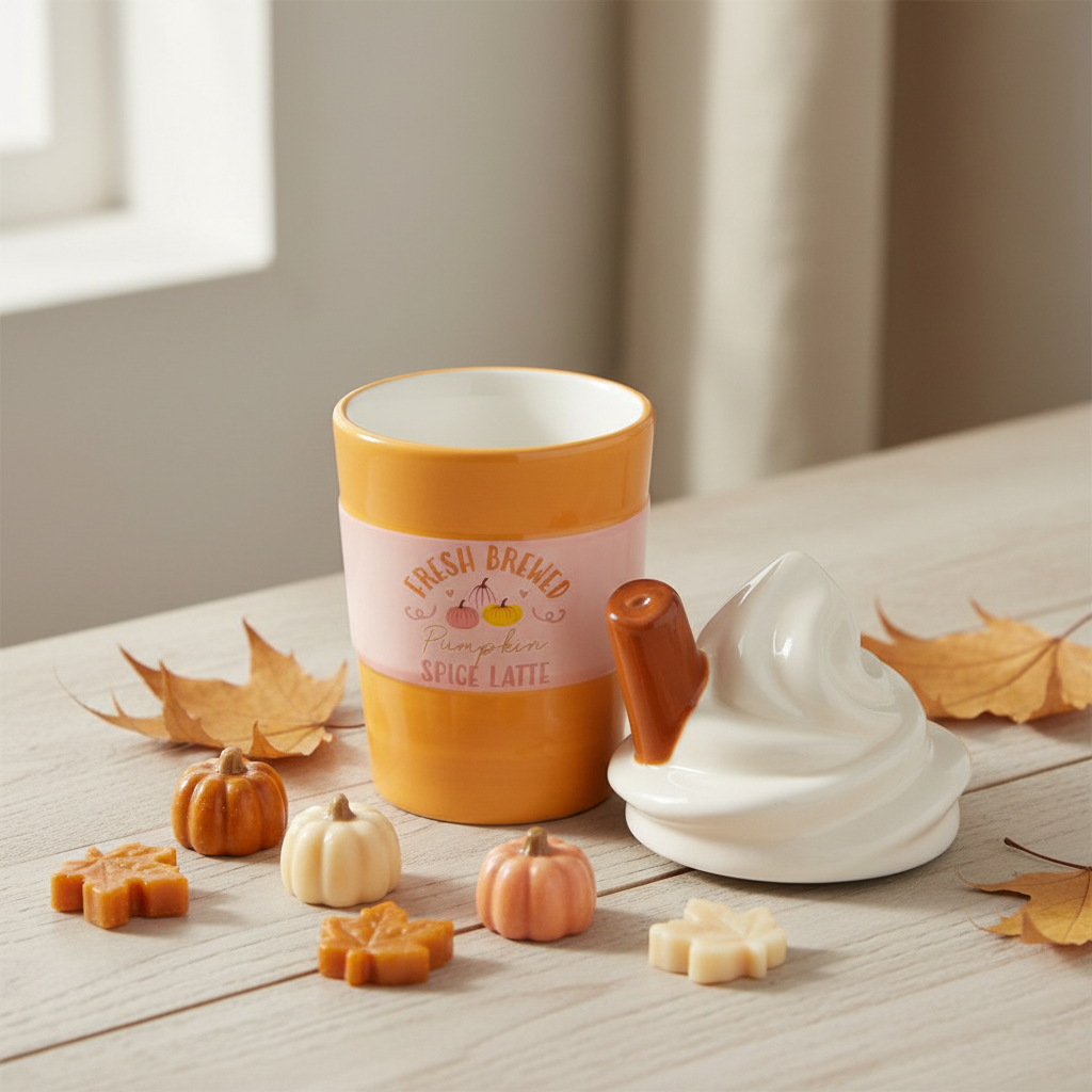 Pumpkin Spice Latte Oil Burner & Wax Warmer | Novelty Autumn Home Fragrance | PSL Gift