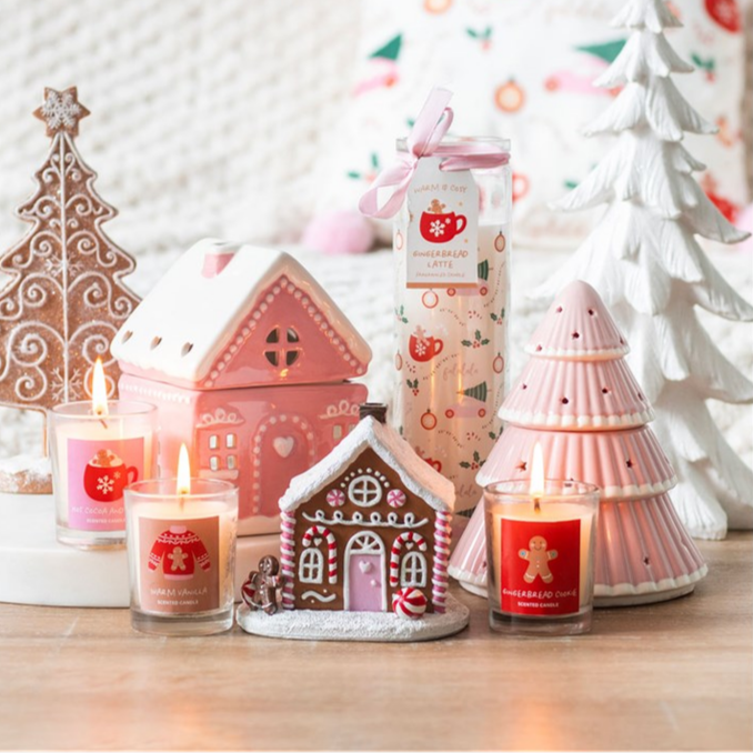 Pink Gingerbread House Incense Cone Burner