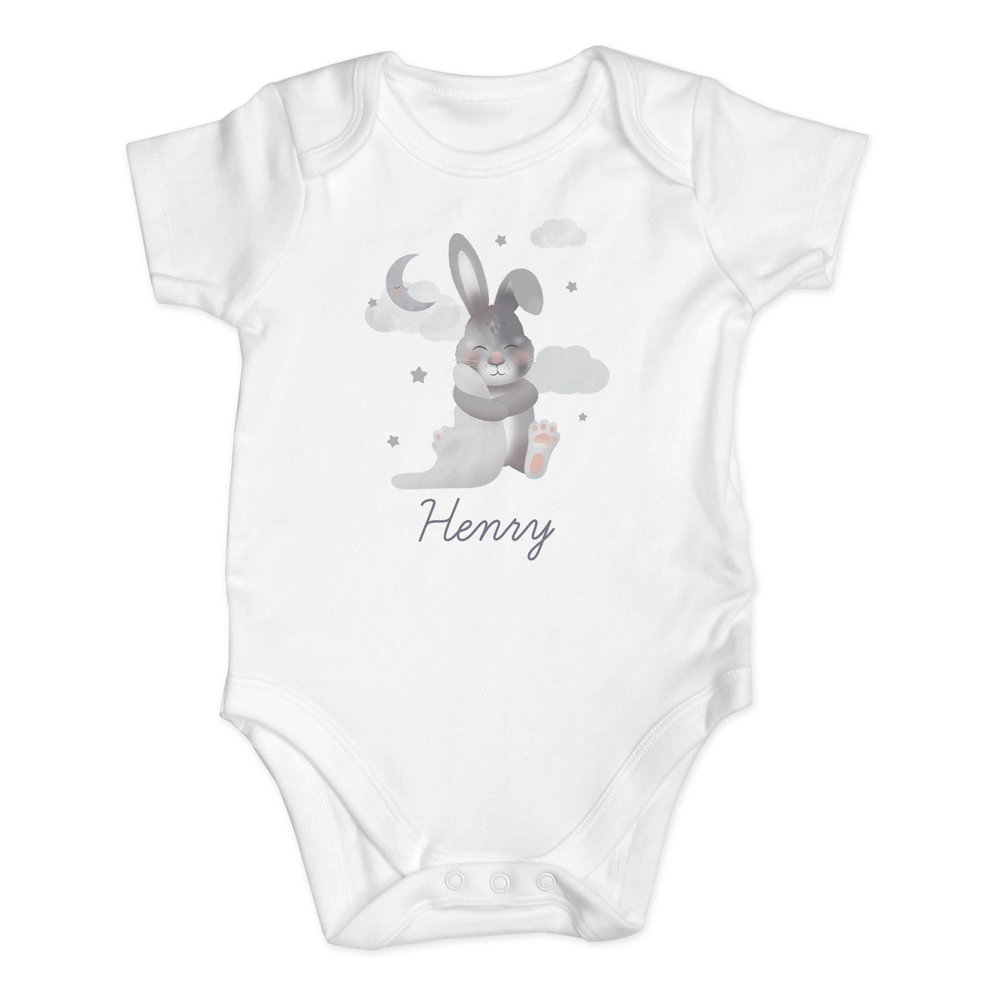 Personalised Cute Bunny Baby Vest – 0–3 Months