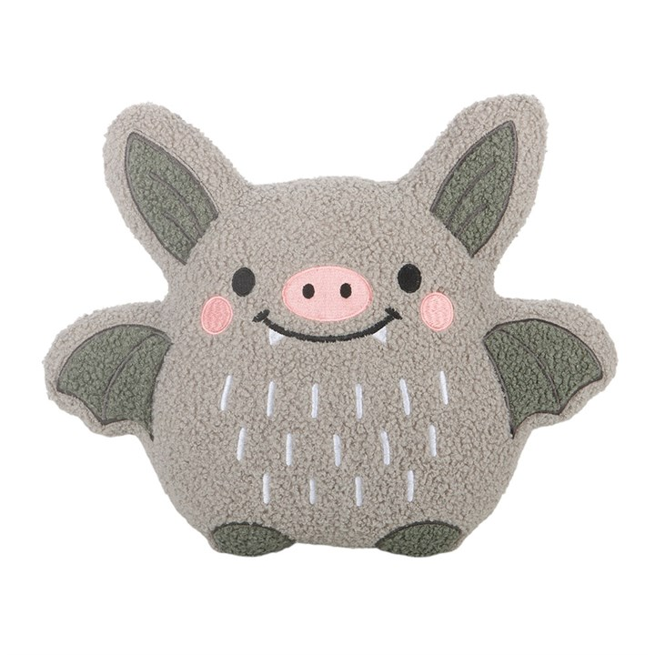 Cute Bat Boucle Cushion | Halloween Novelty Cushion & Spooky Home Decor Gift