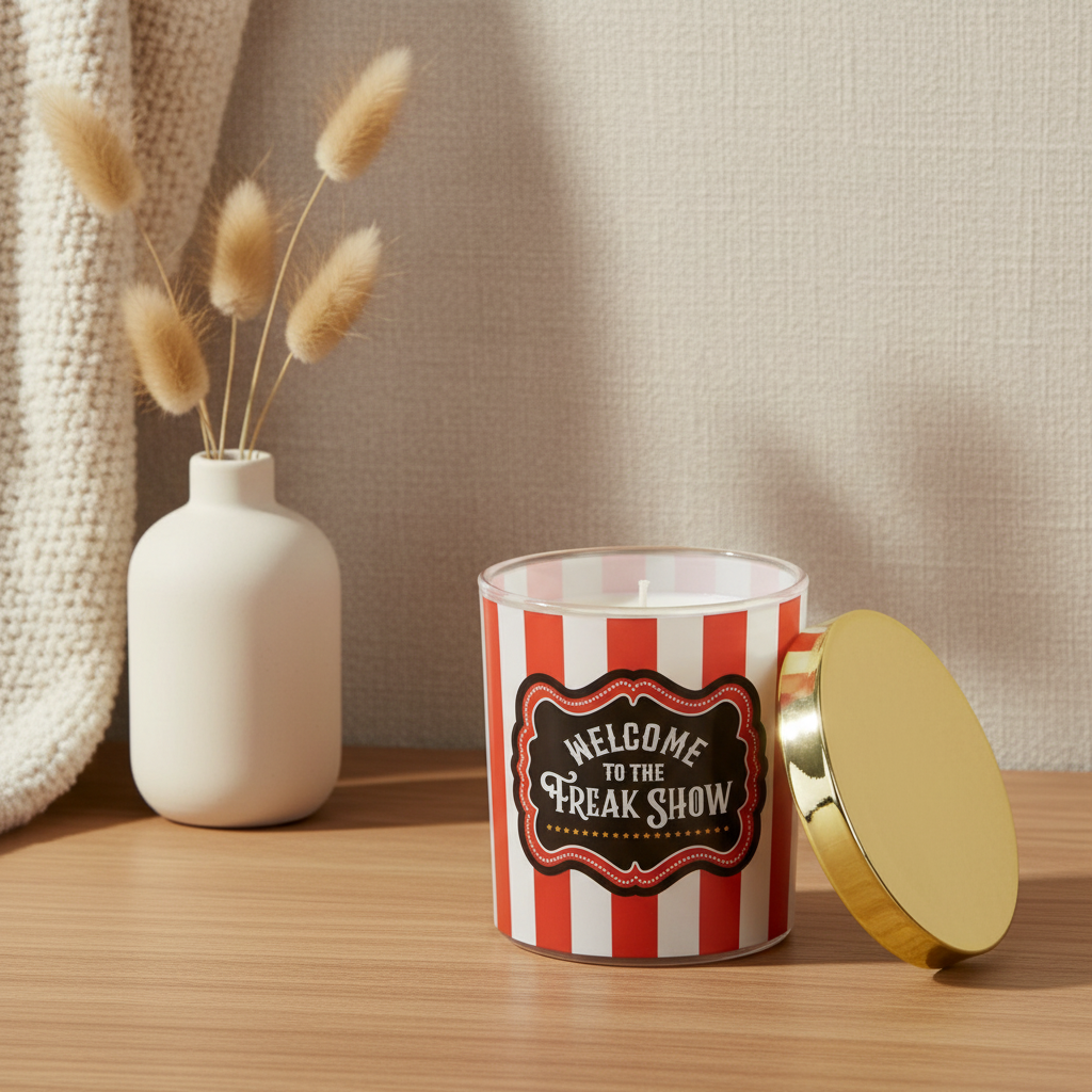 Freak Show Candy Apple Candle | Halloween Scented Candle & Spooky Circus Gift