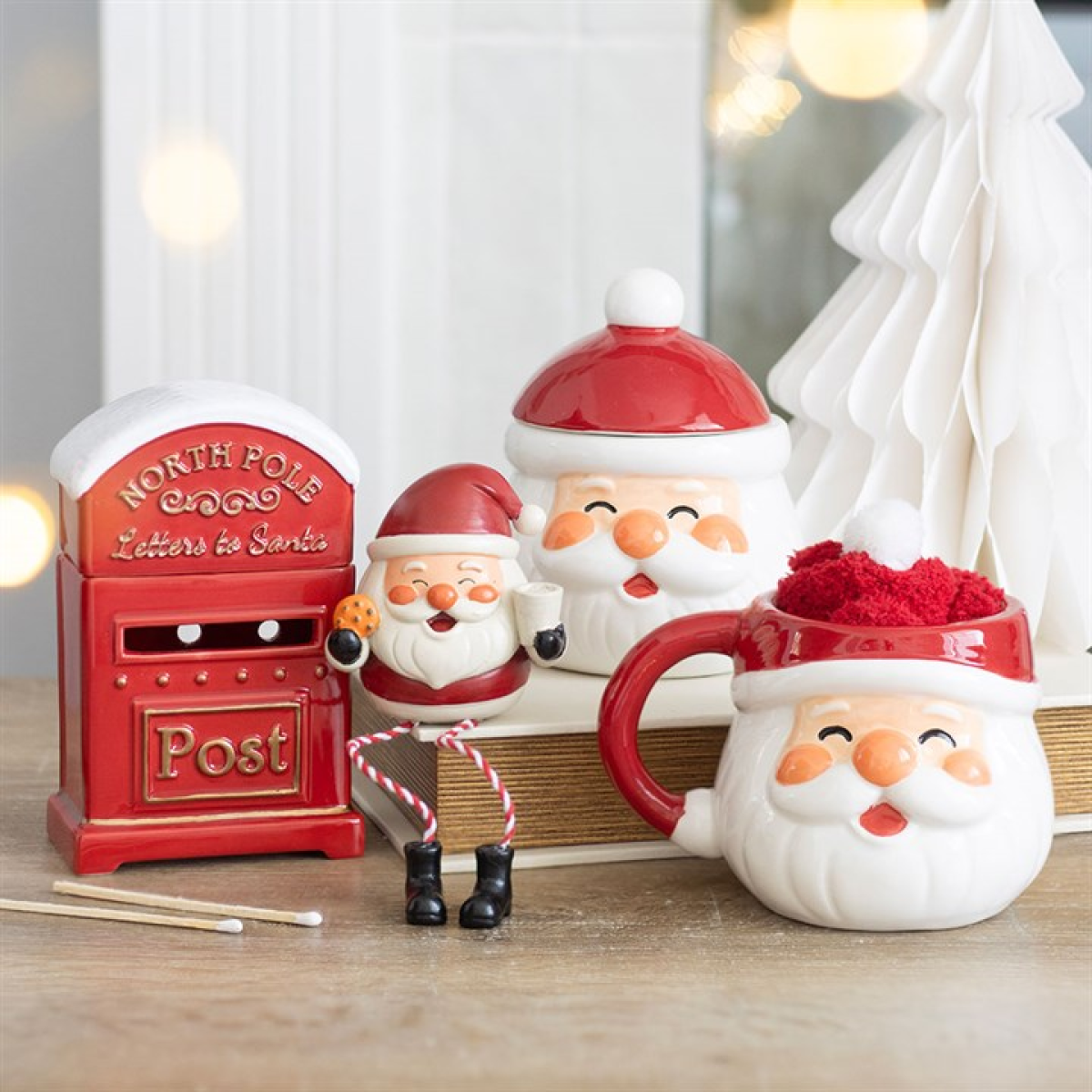 Jolly Santa Christmas Shelf Sitter Ornament