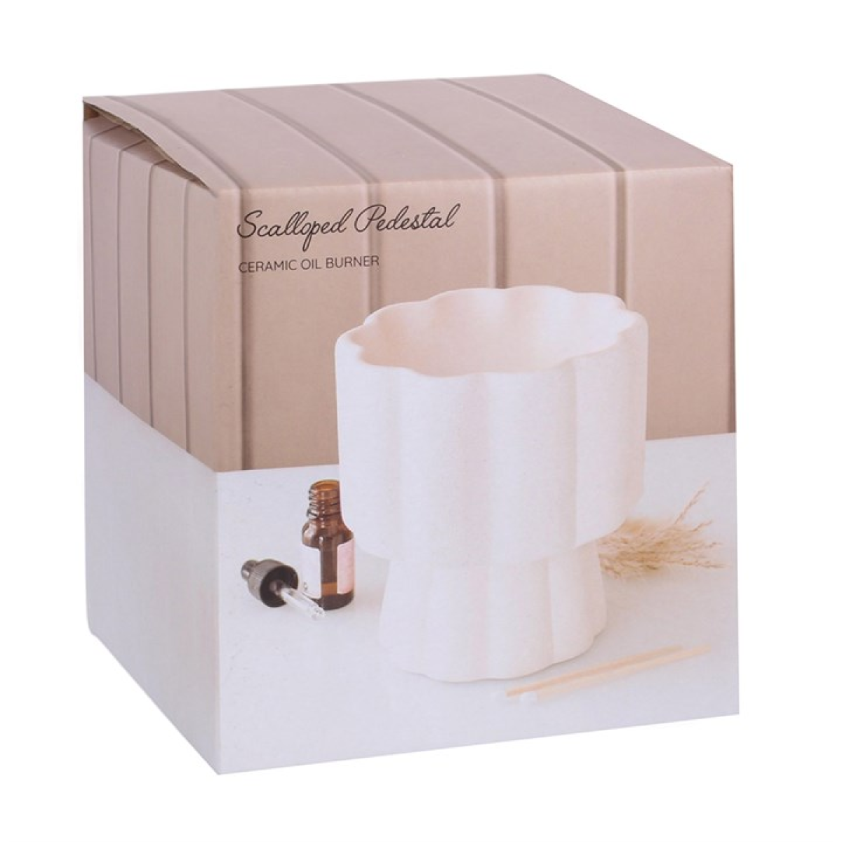 Scalloped Pedestal Oil Burner