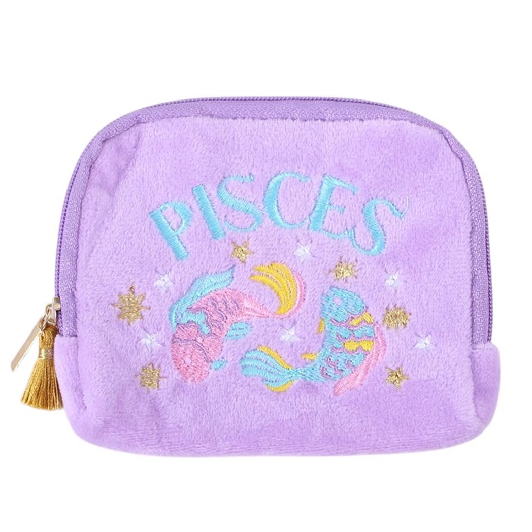 Zodiac Zest Pisces Velvet Pouch