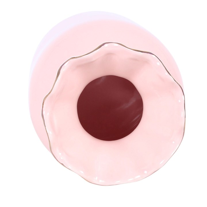 Pink Fluted Flower Vase
