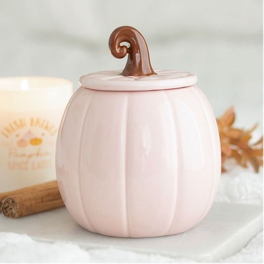 Pink Curly Pumpkin Oil Burner | Whimsical Autumn & Halloween Home Fragrance | Novelty Gift