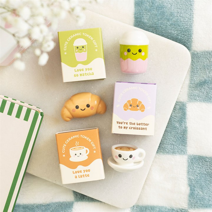 Set of 24 Kawaii Kafe Token Gifts in Display