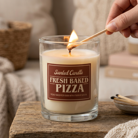 Fresh Baked Pizza Scented Jar Candle | Novelty Boxed Food Candle | Foodie Gift