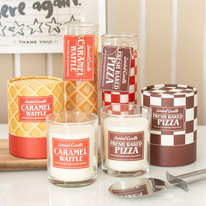 Fresh Baked Pizza Scented Jar Candle | Novelty Boxed Food Candle | Foodie Gift