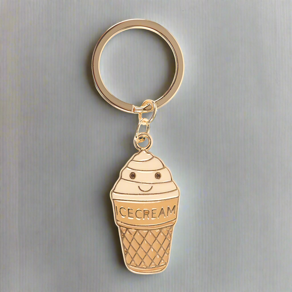 Ice Cream Cone Keyring