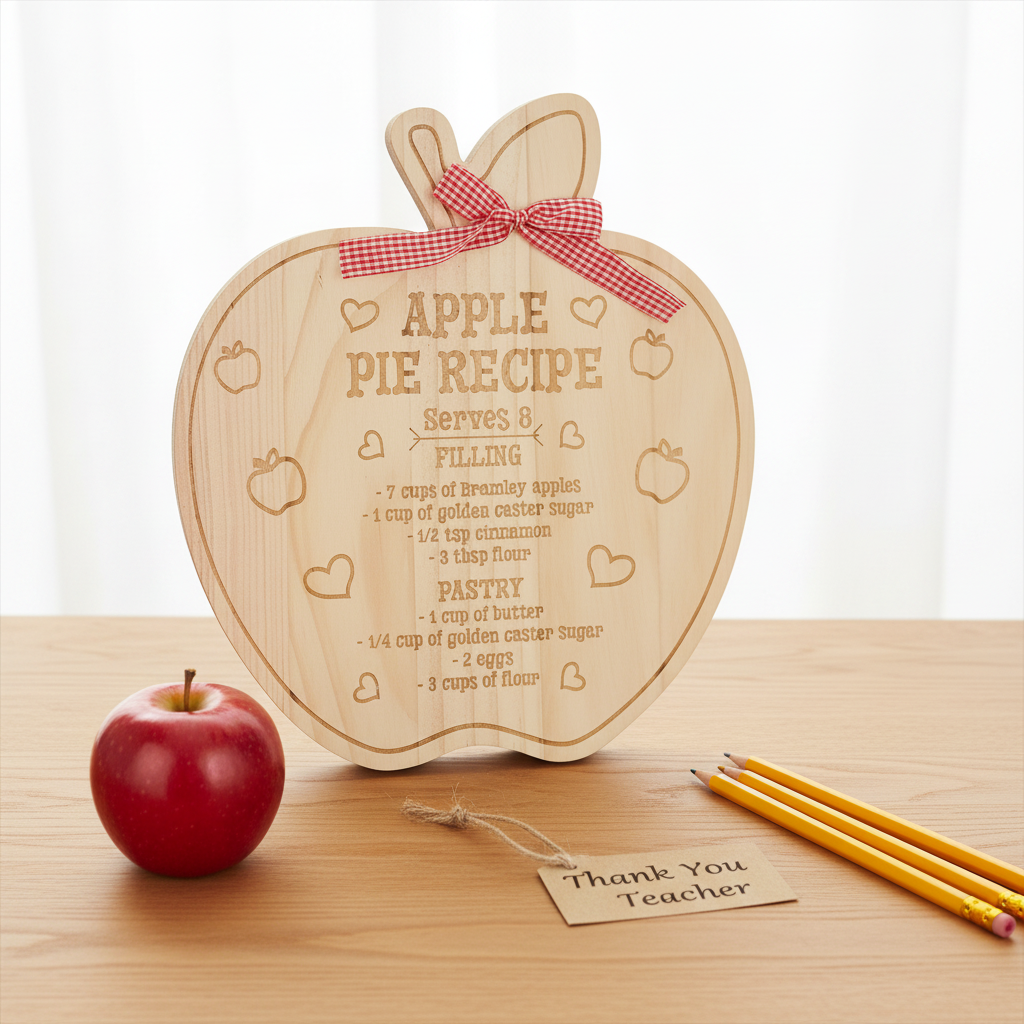 Apple Pie Recipe Serving Board