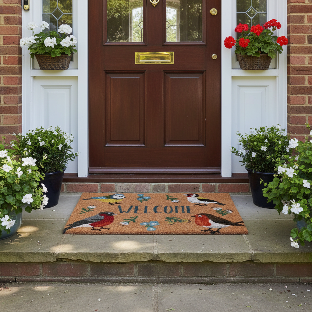 Natural British Garden Birds Doormat