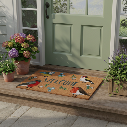Natural British Garden Birds Doormat