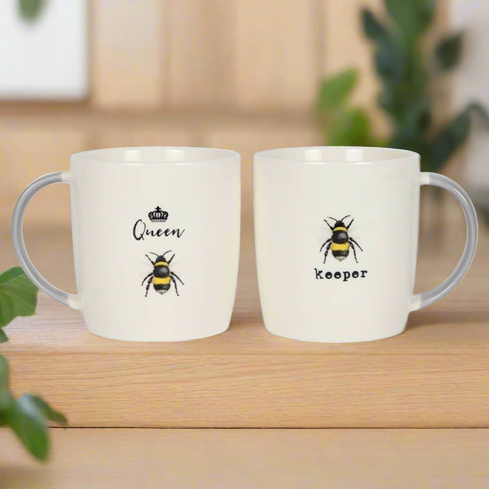 Queen Bee and Bee Keeper Mug Set