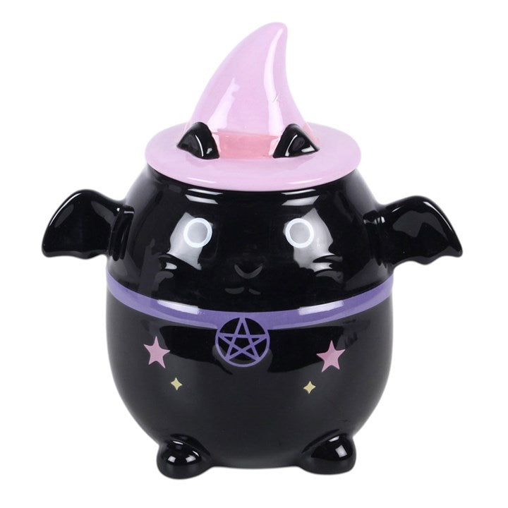Pastel Bat Cat Oil Burner | Witchy Home Fragrance & Spooky-Cute Halloween Decor Gift