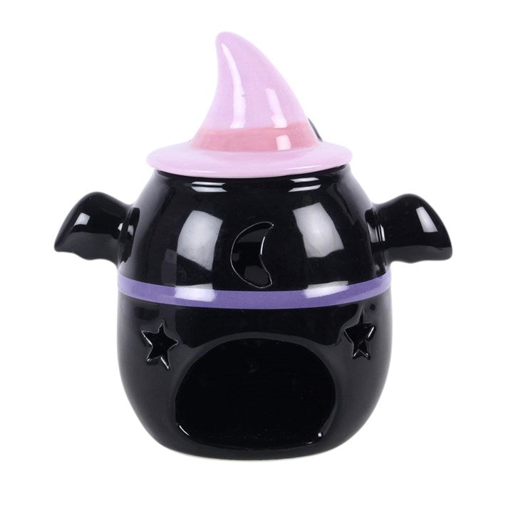 Pastel Bat Cat Oil Burner | Witchy Home Fragrance & Spooky-Cute Halloween Decor Gift