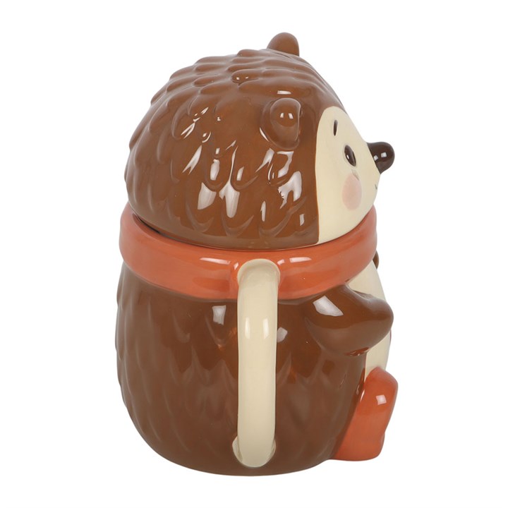 Hazel Hedgehog Lidded Mug | Woodland Ceramic Mug with Lid | Cottagecore Gift