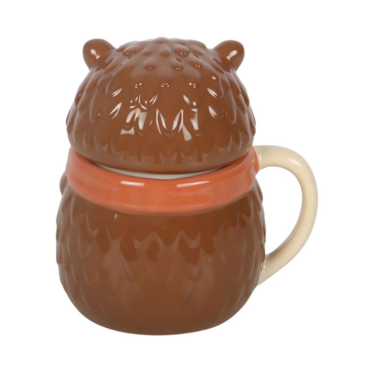 Hazel Hedgehog Lidded Mug | Woodland Ceramic Mug with Lid | Cottagecore Gift