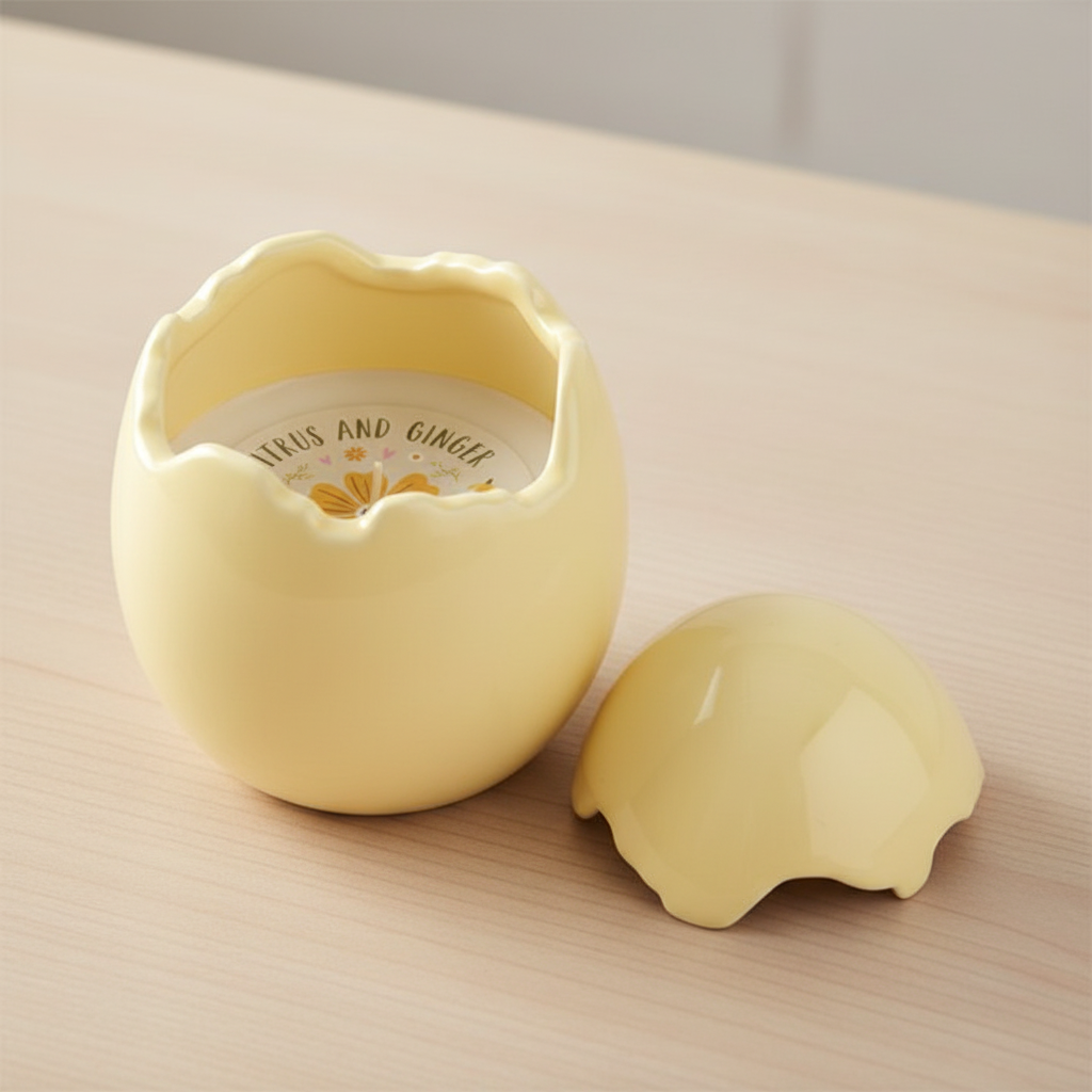 Citrus & Ginger Egg Shaped Candle
