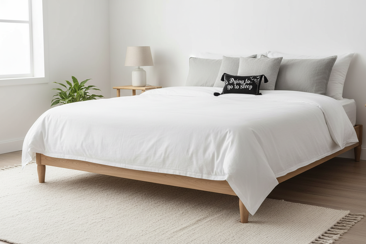 Dying to Go to Sleep Satin Cushion