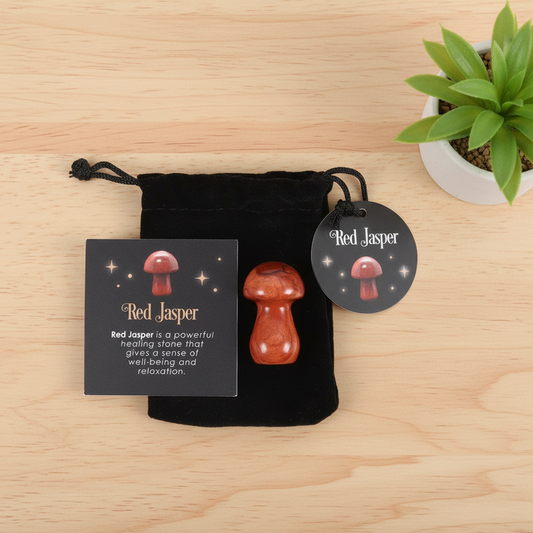 Magical Red Jasper Crystal Mushroom