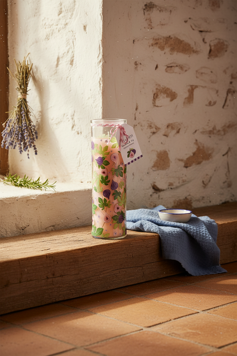 Fig Tree Print Vanilla & Fig Tube Candle