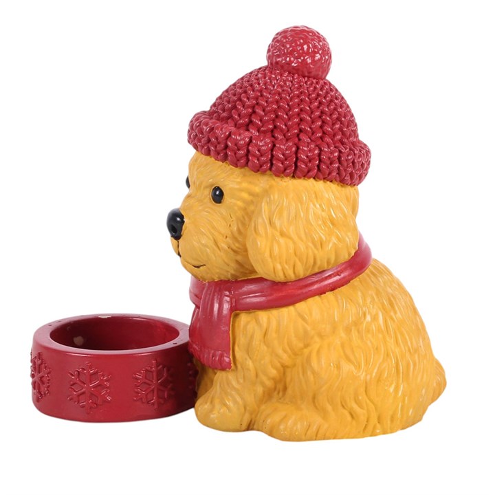 Winter Puppy Tealight Holder