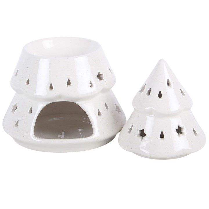 White Winter Fir Tree Oil Burner