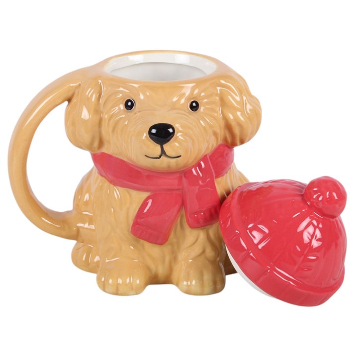 Winter Puppy Lidded Mug