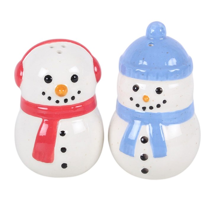 Winter Snowman Salt & Pepper Shakers | Festive Christmas Table Décor