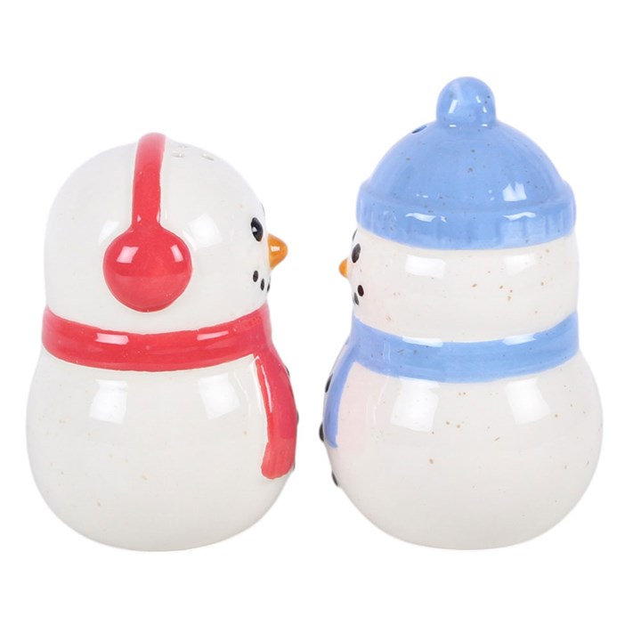 Winter Snowman Salt & Pepper Shakers | Festive Christmas Table Décor