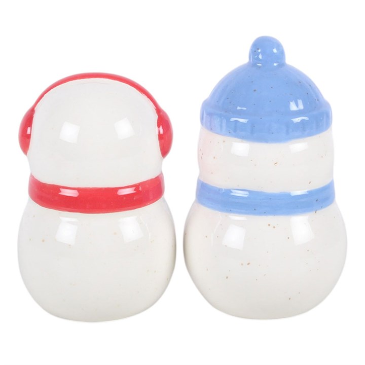 Winter Snowman Salt & Pepper Shakers | Festive Christmas Table Décor