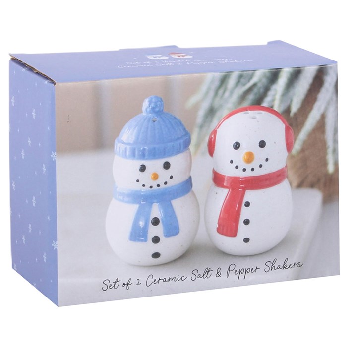 Winter Snowman Salt & Pepper Shakers | Festive Christmas Table Décor