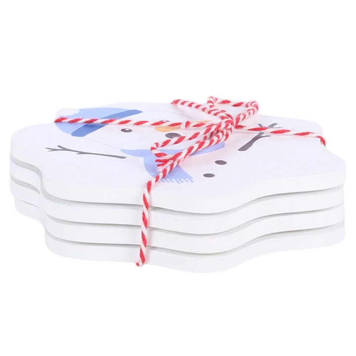 Melting Snowman Coaster Set | Set of 4 Festive MDF Christmas Coasters