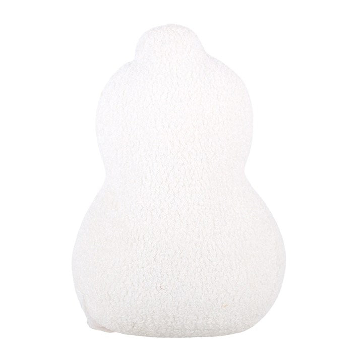 Snowman Shaped Bouclé Cushion | Festive Christmas Cushion