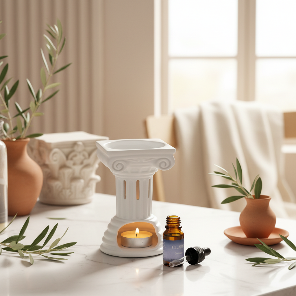 Greek Column Oil Burner and Wax Warmer