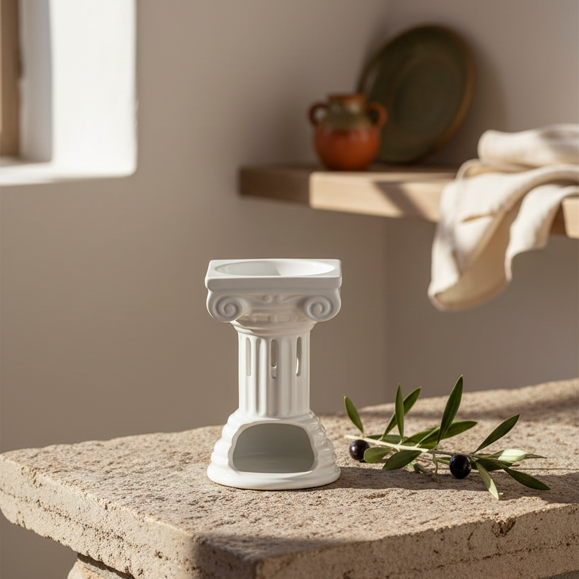 Greek Column Oil Burner and Wax Warmer