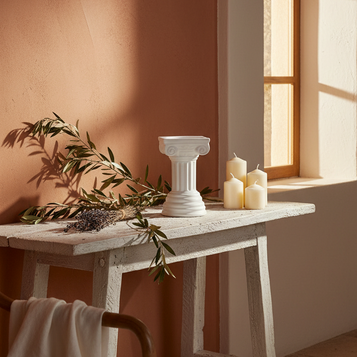 Greek Column Oil Burner and Wax Warmer