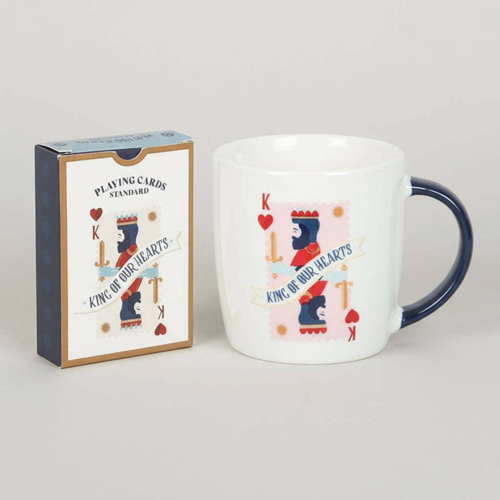 King of Our Hearts Mug and Playing Cards Set