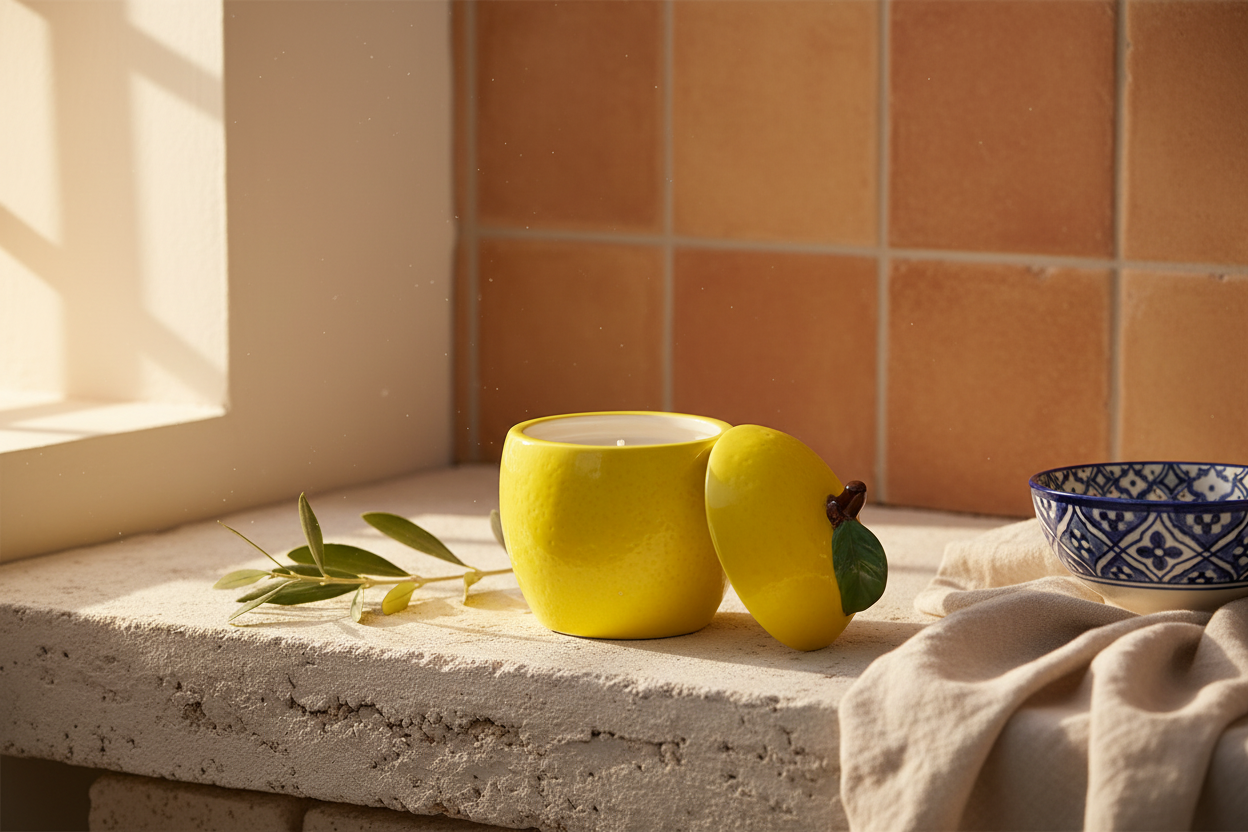 Lemon Shaped Candle Jar