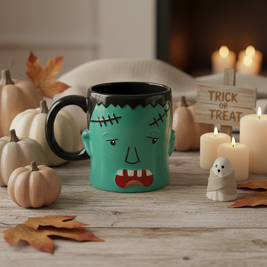Frank Monster Head Mug | Novelty Halloween Mug & Spooky Gift Idea